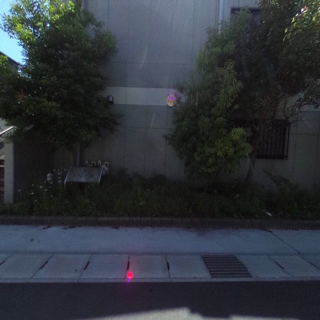 写真:スクエア緑の建物全景